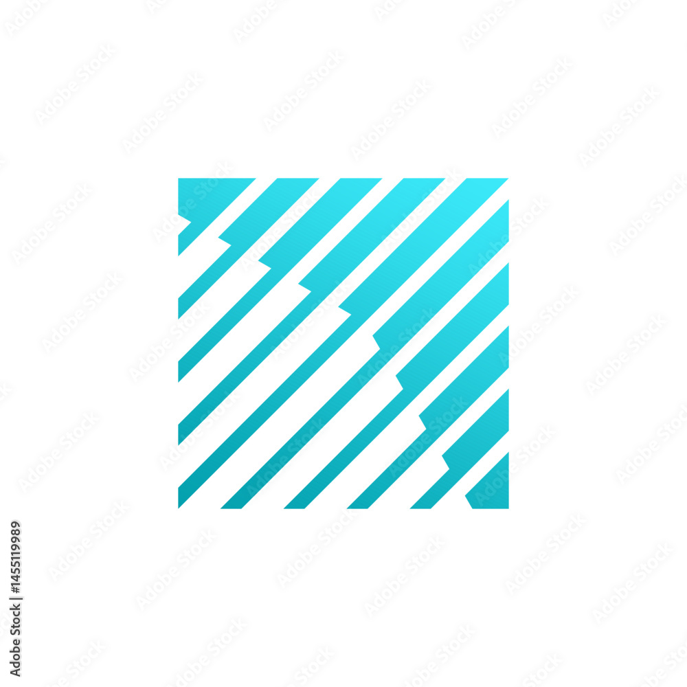 Creative Tech Symbol with Stylized Diagonal Lines Creative Tech Symbol with Stylized Diagonal Lines