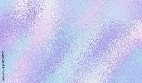 Holograph background. Hologram gradient foil texture. Iridescent mirror effect. Holographic glitter backdrop. Rainbow textur. Cute subtle pattern. Pink blue paper. Sparkle print. Vector illustration