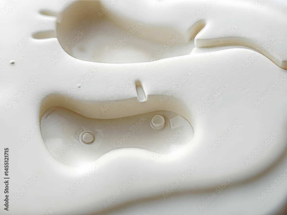 The image is of a white substance that looks like a mold or a blob. It is not clear what the substance is, but it is a type of material that can be used for sculpting or molding