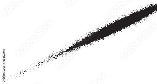 A black sharply contrasts against a bright white background.