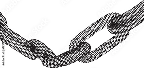 Two interlocking chains form a strong connection.