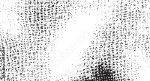 A dark silhouette is partially obscured by a bright speckled light.