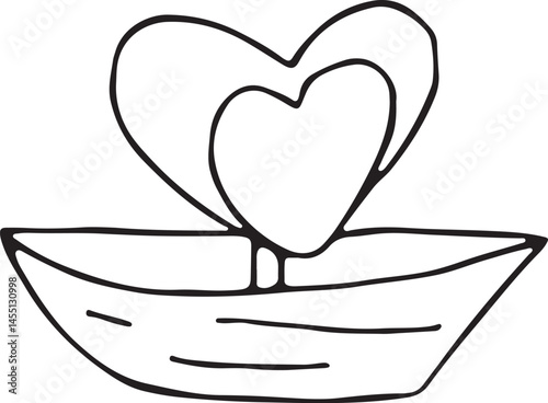 A simple drawing shows a heart sprouting from a bowl.