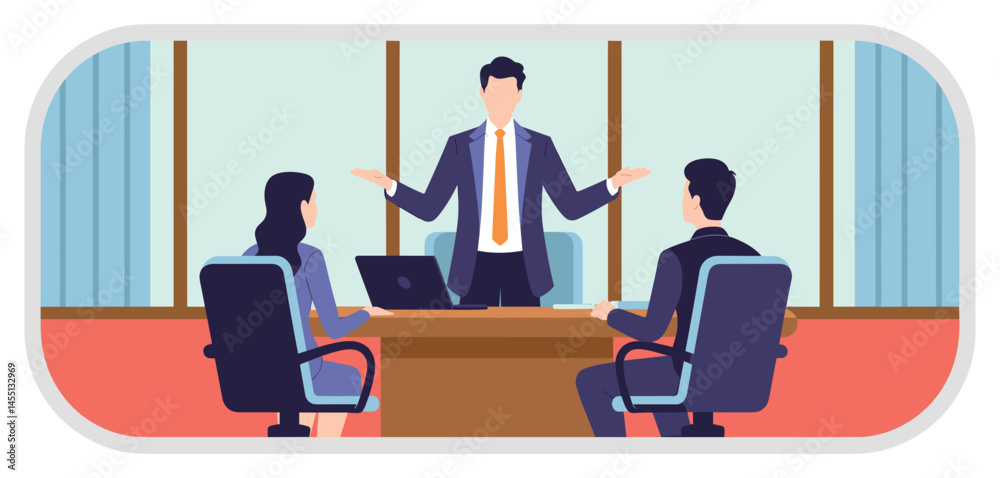 Obraz premium Team Collaboration: Discussing Ideas, Feedback, and Solutions 