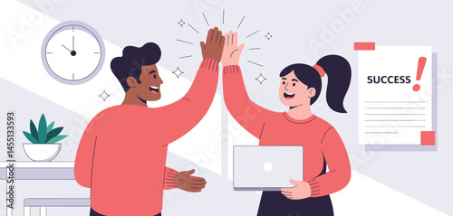 Celebrating Team Success with a High Five