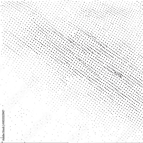 A dynamic diagonal of black dots creates a sense of movement and depth.