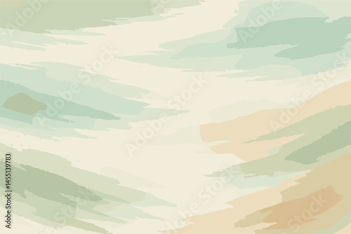 Vector background with watercolor texture for yoga studio branding, featuring serene brush strokes, nature-inspired tones, and calming atmosphere