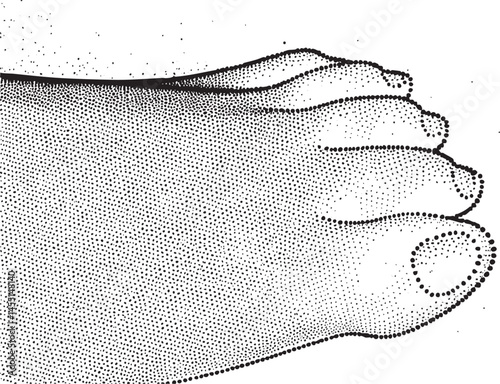 A hand gently cradles a delicate foot.