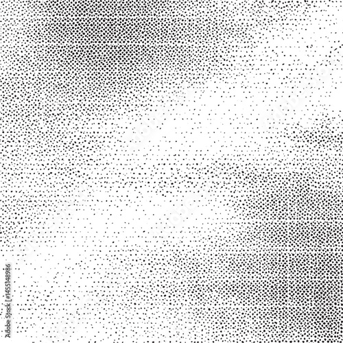 A textured black and white gradient displays a dense collection of tiny dots.