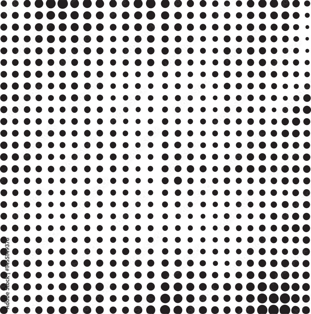 A seamless of evenly spaced black circles against a white background. A seamless of evenly spaced black circles against a white background.