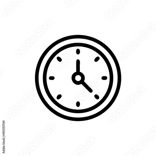 Minimalistic clock icon representing time  