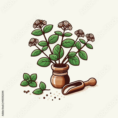 herb, leaf, organic, oregano, herbal, marjoram, plant, spice, green, ingredient, fresh, branch, aroma, background, raw, isolated, healthy, nature, closeup, condiment, freshness, seasoning, natural, ar