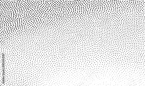 A gradient background transitions from dense black dots at the bottom to sparse white dots at the top.