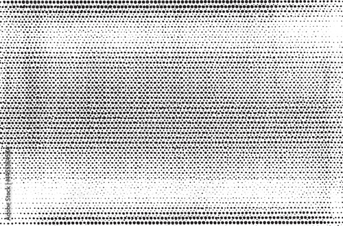 A dynamic gradient transitions from black to white with a dense of evenly spaced dots.
