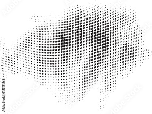 A darkened speckled shape evokes a sense of mystery and quiet contemplation.