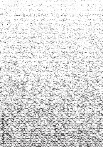 A dense grayscale of tiny dots gradually transitions from black at the bottom to white at the top.