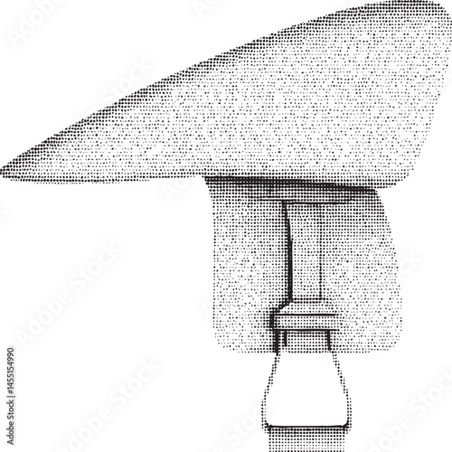 A detailed black beret sits atop a person’s head.