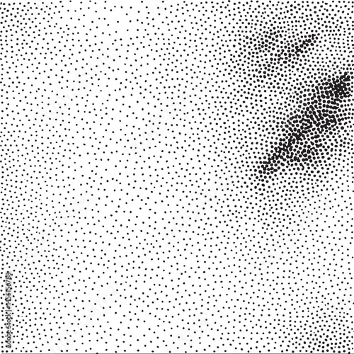 A close-up view reveals a textured grayscale portrait of a human eye.