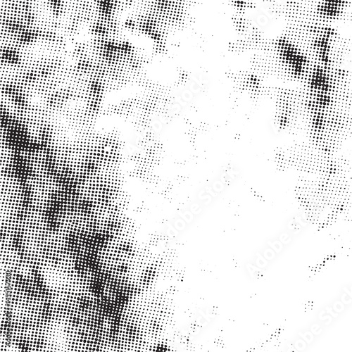 A grayscale portrait reveals fragmented shapes amidst a textured background.