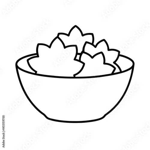 vector illustration of a bowl