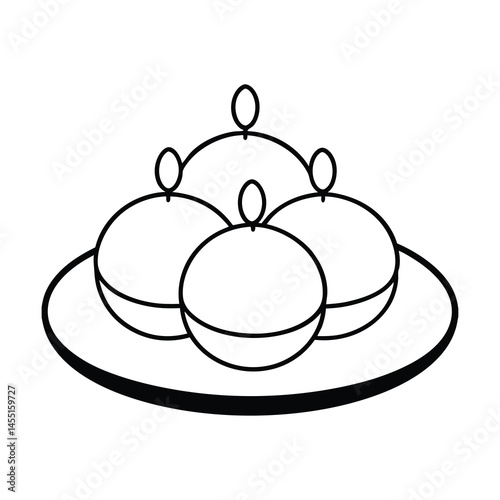 vector illustration of a restaurant cloche
