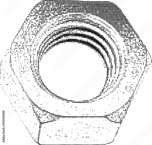 A close-up of a textured circular object with subtle grooves.