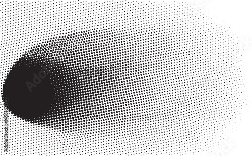 A dynamic -transparent white circle gradually transitions into a deep black hue.