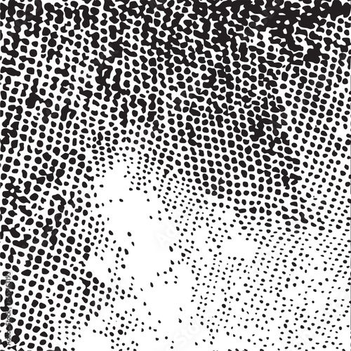 A dense textured of black and white dots fills the entire frame.