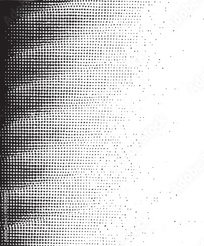 A grayscale portrait showcases a softly blurred human face with numerous small dots.