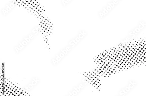 A solitary figure stands before a blurred speckled background.