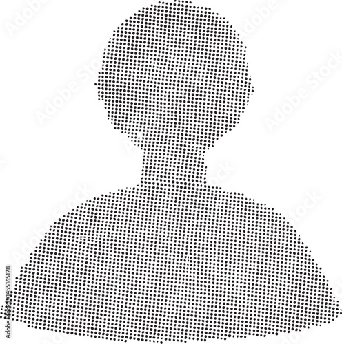A simple black-and-white silhouette of a human figure.