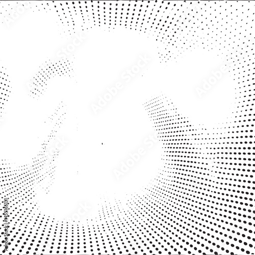 A central circular of densely packed dots creates a dynamic and immersive visual effect.