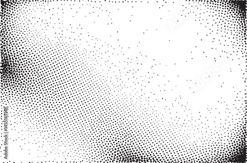 A dense textured of scattered white dots creates a dynamic and abstract background.