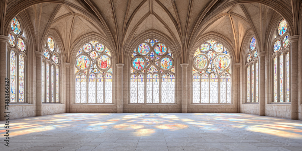 Obraz premium Gothic Cathedral Windows Background