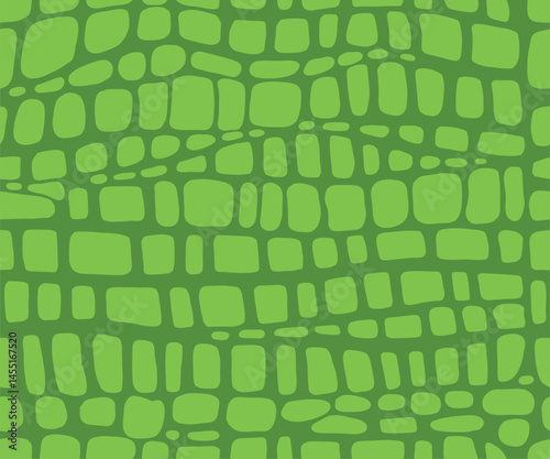 Alligator skin texture. Seamless crocodile pattern, green reptile and wild tropical animal lether vector background. Illustration of crocodile pattern skin, texture background snakeskin or alligator