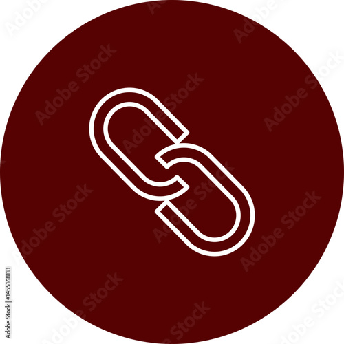Links Vector Line Brown Circle Icon Design