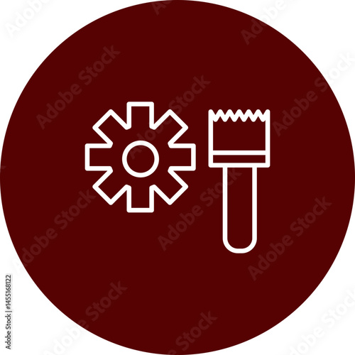 Redesign Vector Line Brown Circle Icon Design