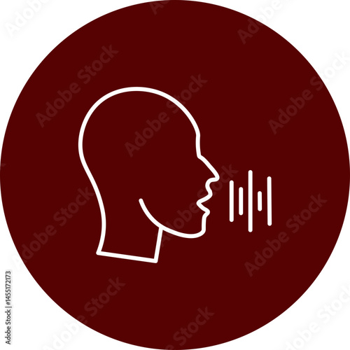 Speech Vector Line Icon Design