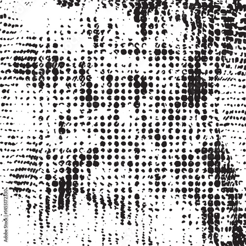 A textured abstract portrait of a human face reveals intricate and blurred outlines.