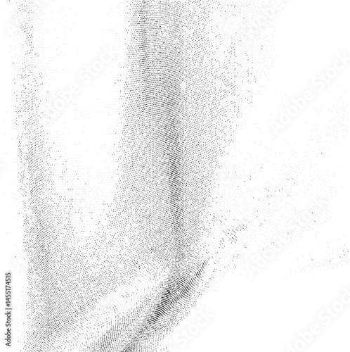 A grayscale portrait of a woman’s profile softly blurred with delicate dots.