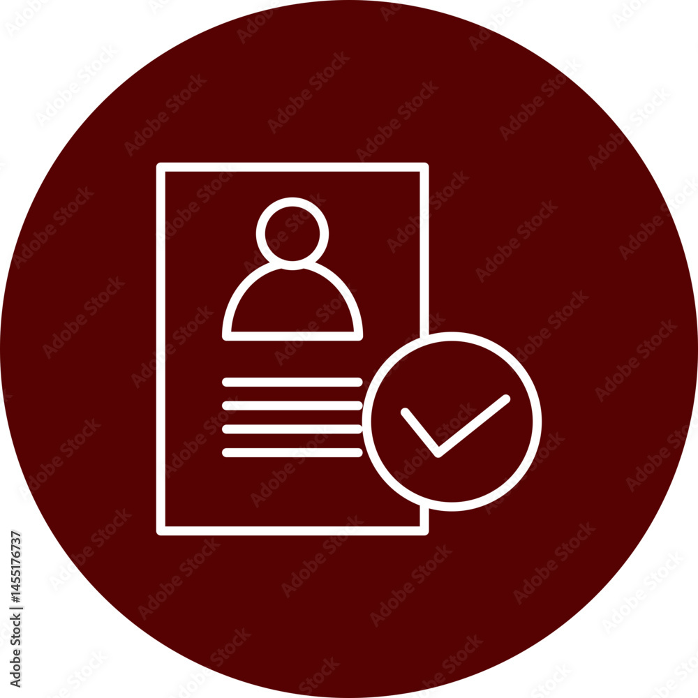 Hired Vector Line Brown Circle Icon Design Hired Vector Line Brown Circle Icon Design