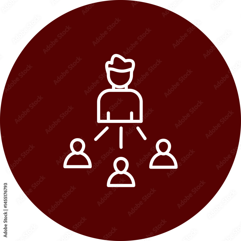 Supervisor Vector Line Brown Circle Icon Design Supervisor Vector Line Brown Circle Icon Design