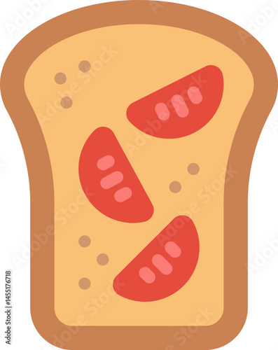 bruschetta illustration on a white background     