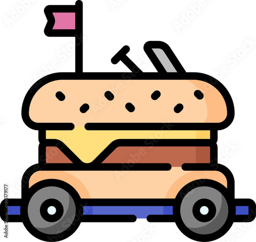 car illustration on a white background     