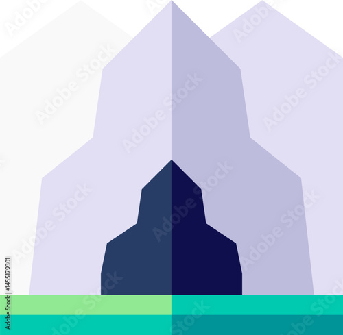 cave illustration on a white background     