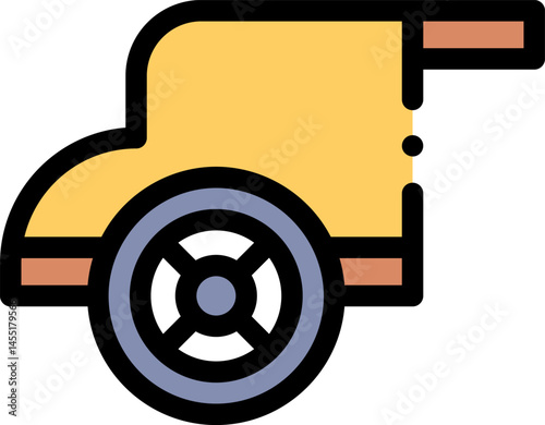 chariot illustration on a white background     
