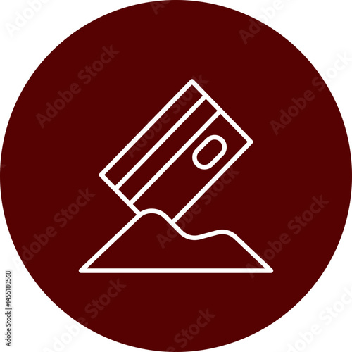 Cocaine Vector Line Brown Circle Icon Design