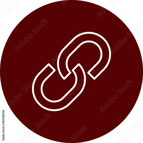 Chained Vector Line Brown Circle Icon Design