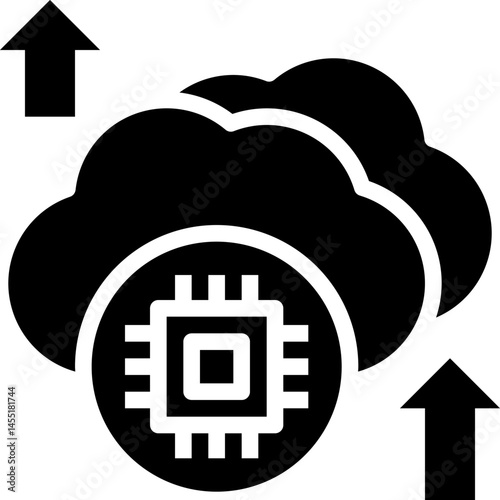 cloud server illustration on a white background    