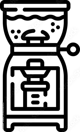 coffee grinder illustration on a white background    